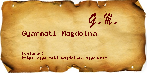 Gyarmati Magdolna névjegykártya